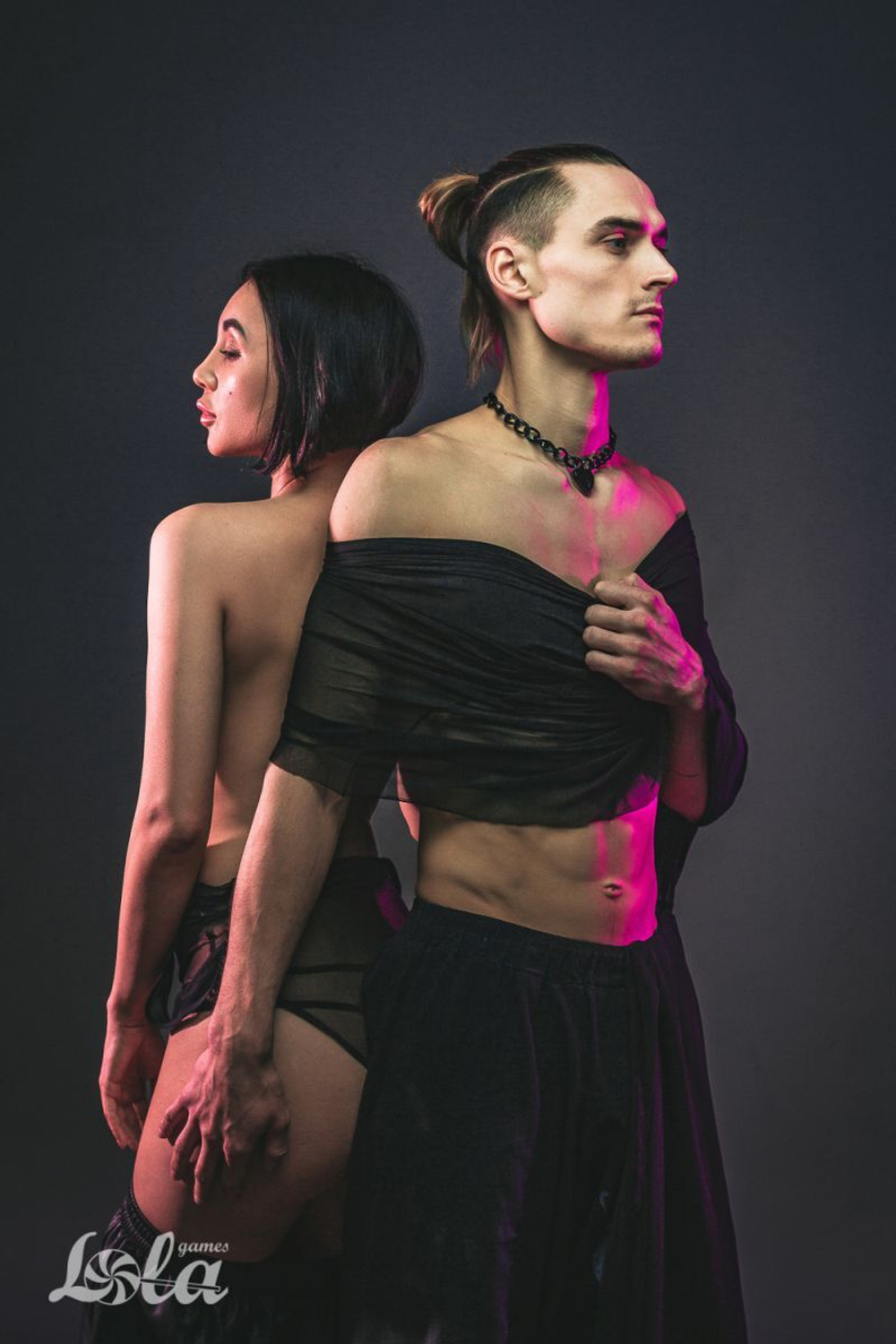 Черный ошейник Embrace с ключиком