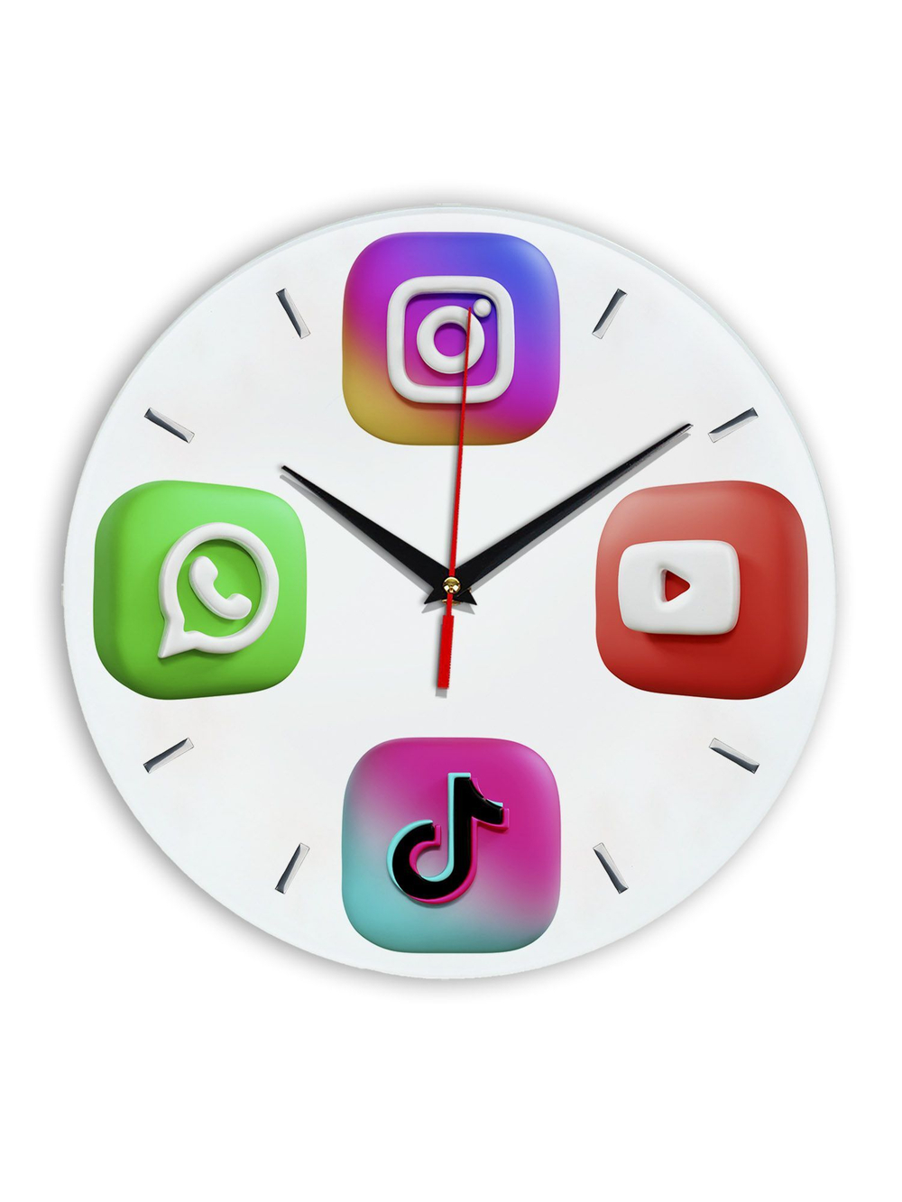 Настенные часы "Ballet Dancer" Modern Wall Clock, 28*28 см, бесшумные. Подарок на день рождения