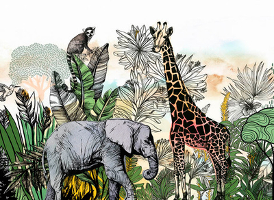 Дизайнерские обои Wall Street Zoo