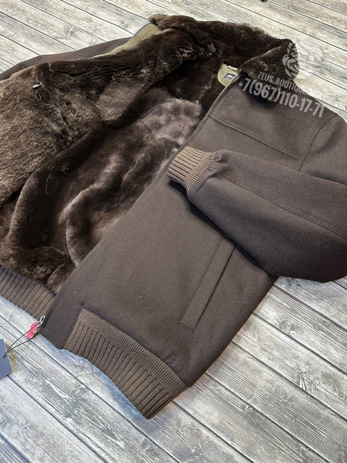 Кашемировая куртка с мехом Kiton