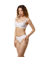 Базовые хлопковые трусики-слипы средней посадки (Размер: 42) (Цвет: белый)