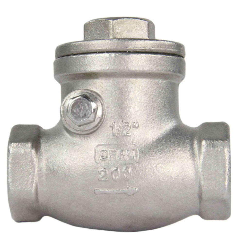 Swing check valve Elephant SCV, body material - stainless steel AISI 316, closure element material - stainless steel AISI 316, seal - PTFE