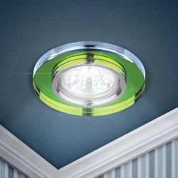 Светильник встраиваемый декоративный ЭРА DK7 CH/MIX под лампу MR16 GU5.3 зеркальный мультиколор/хром | Декоративные встраиваемые светильники