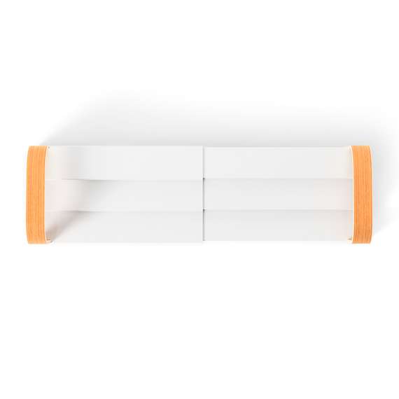 Полка для специй трехъярусная раздвижная bellwood, белая/натуральное дерево