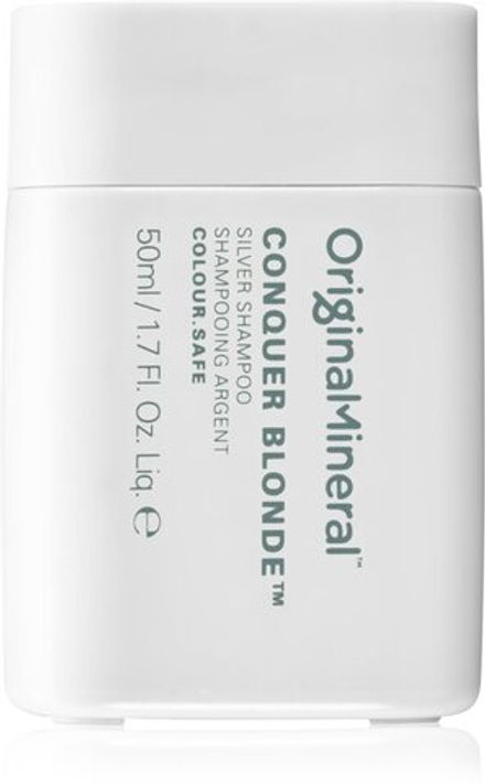 Original & Mineral Conquer Blonde Silver Shampoo - фиолетовый шампунь, нейтрализующий желтоватые оттенки /   50  ml  / GTIN 9333478002841