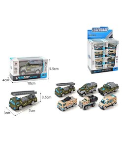Набор машинок военной и спецтехники 6 машинок (200965979)