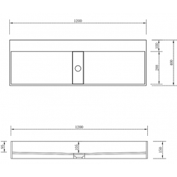 Раковина Abber Stein 120 AS2642 Белая матовая