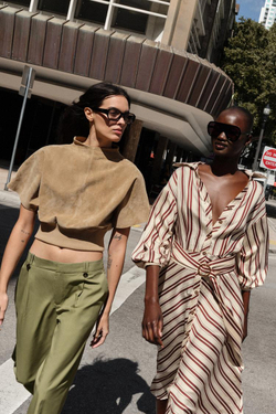 ZARA ПЛАТЬЕ МИДИ В ПОЛОСКУ С РЕМНЕМ, ЭКРЮ/ГРАНАТОВЫЙ