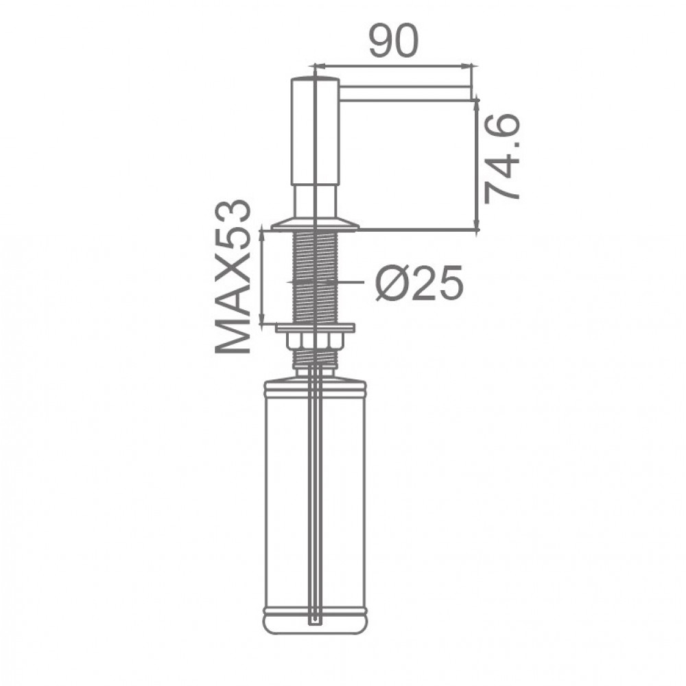 Дозатор для моющего средства MILACIO Ultra MC.931.CR хром