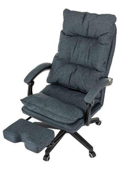 Кресло руководителя Бюрократ CH-820MSG-F синий 38-416 крестов. пластик подст.для ног