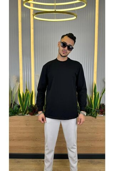 Модная однотонная толстовка с двумя нитями и велосипедным воротником.