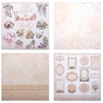 Бумага для скрапбукинга 30х30 см "Свадебный", двусторонняя, 12 листов, 180 г/м2, ОСТРОВ СОКРОВИЩ, 665435