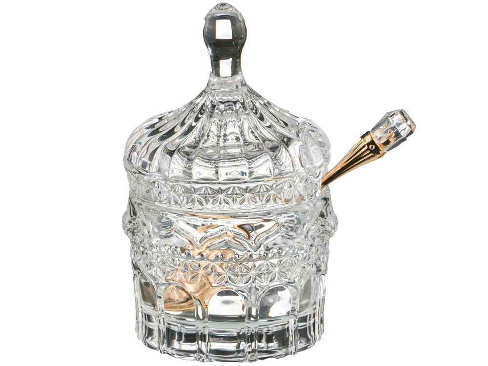 Икорница с ложкой 125мл 7,5*7,5*12см коллекция "Muza"