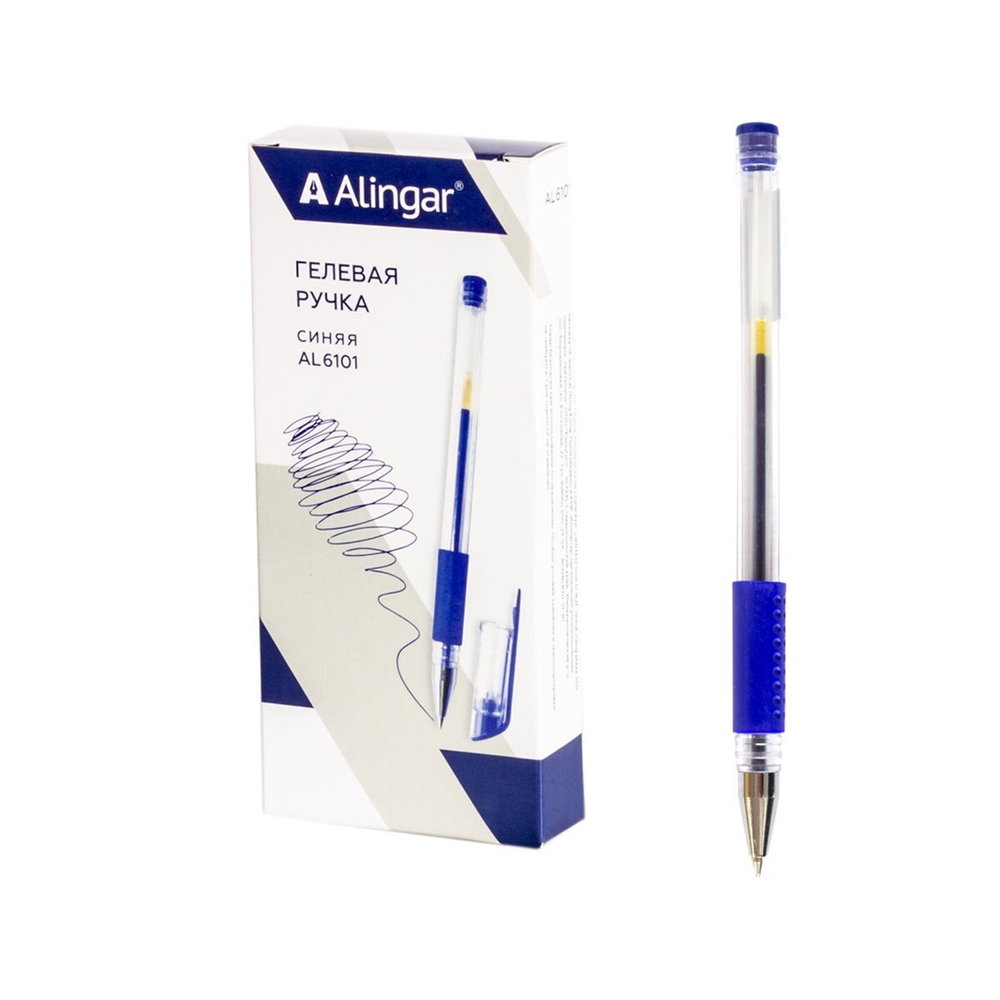 Ручка гелевая Alingar, синяя, 0,5мм