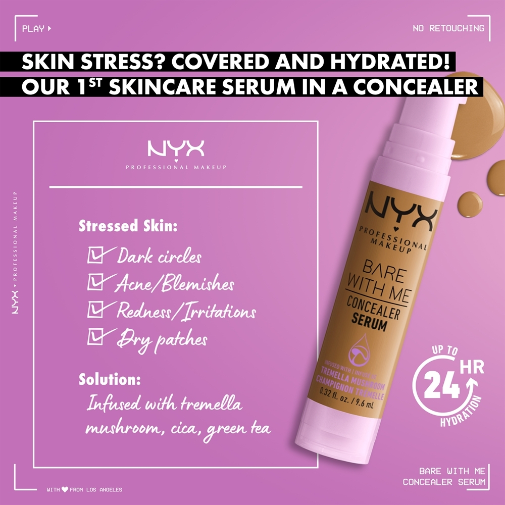 NYX Professional Makeup Bare With Me Concealer Serum - Увлажняющий консилер 2 в 1, 9,6 ml