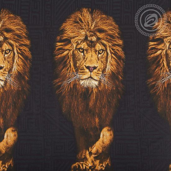 Двуспальный с европростынёй комплект постельного белья Львиное сердце DE LUXE поплин наволочки 70x70 см