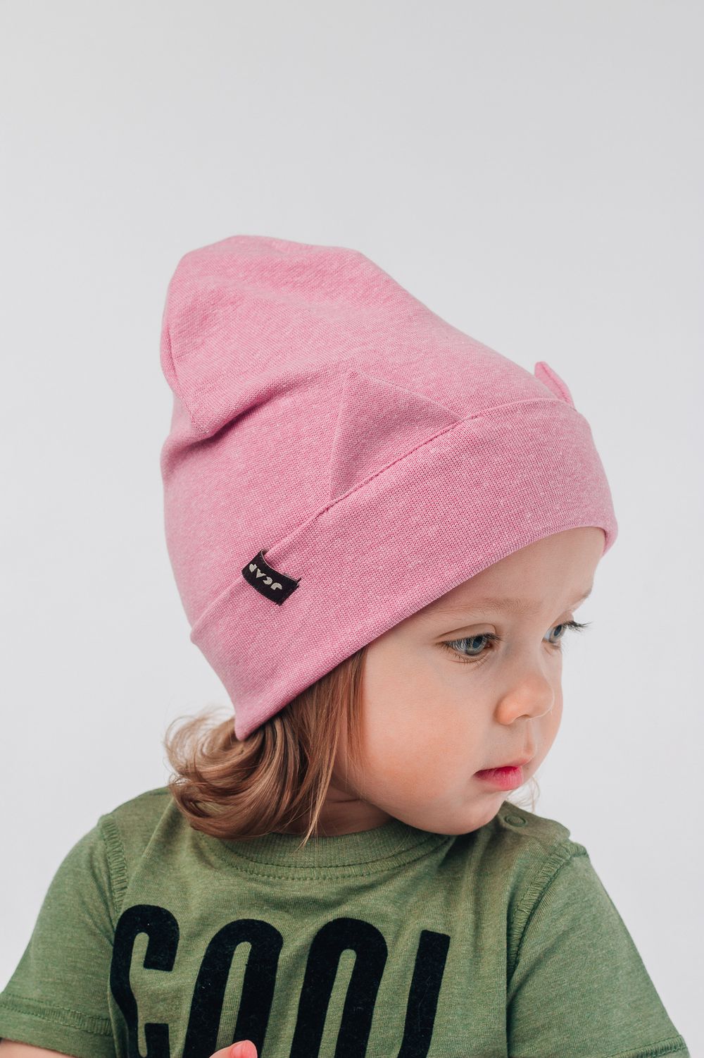 Шапка трикотажная КИС(Сухая роза меланж)