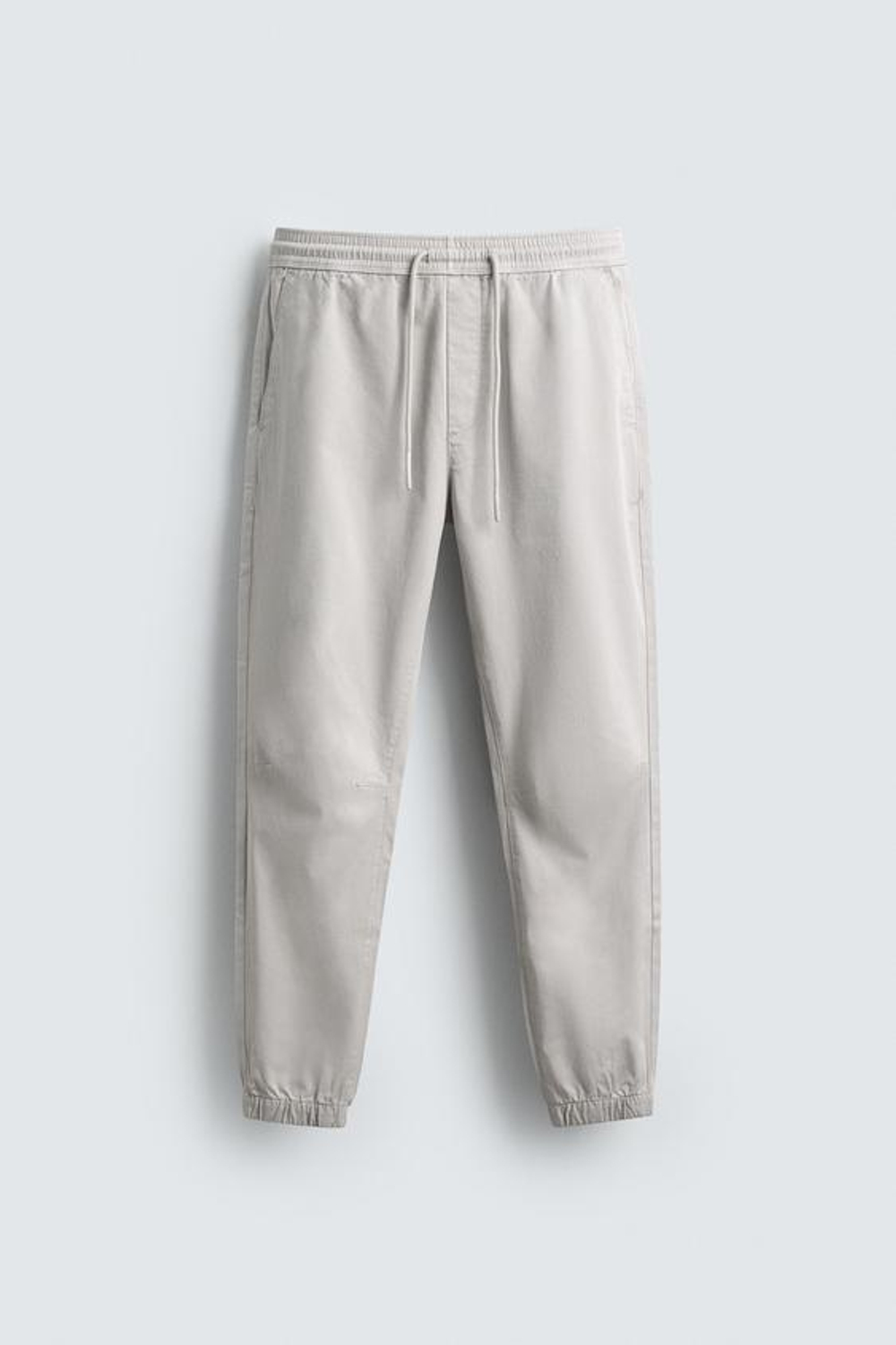 ZARA ЗАУЖЕННЫЕ БРЮКИ-ДЖОГГЕРЫ, СВЕТЛО-СЕРЫЙ