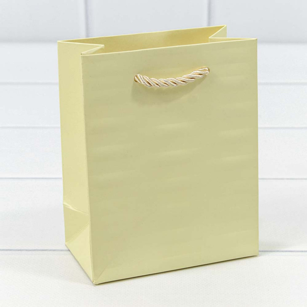 Пакет подарочный 12х15х7см Премиум "Престиж" (Бежевый)