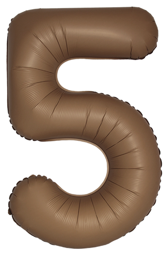 FM (40&#39;&#39;/102 см) Цифра, 5 Slim, Шоколад, Матовый, 1 шт. в уп.