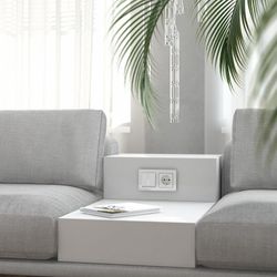 Выключатель одноклавишный с подсветкой без рамки Werkel белый акрил W1110141