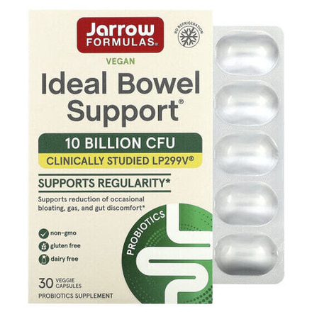 Для пищеварительной системы Jarrow Formulas, Vegan Idea, поддержка кишечника, 10 млрд КОЕ, 30 растительных капсул