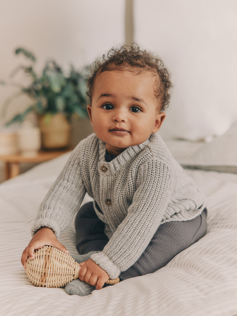 Вязаный кардиган для малышей Next B00-979, Серый