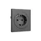 Розетка STRONG 1-ая с/з с/у з/ш 16А с USB A+C быстрой зарядки 5В/3А графит KRANZ