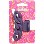 Заколка-краб для волос на блистере «Style Matte», кольца, микс 6 цветов, 6,5см