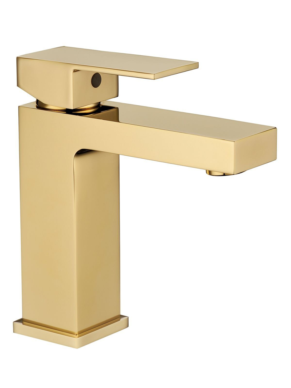 Смеситель для раковины и умывальника низкий из латуни "Grocenberg" (золото)