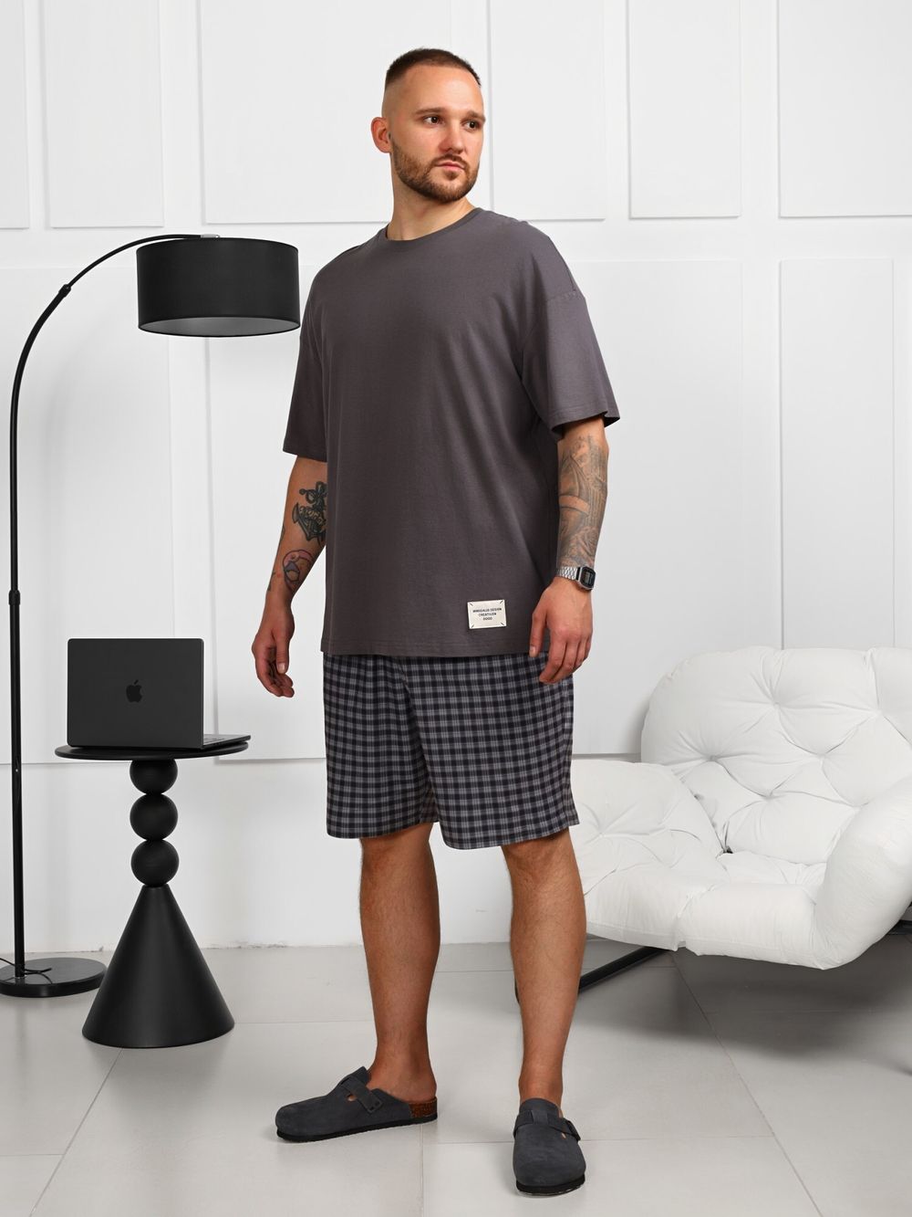 Фуфайка (футболка) мужская Генри-4 Виотекс ГРАФИТОВЫЙ