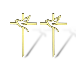 Топпер Мини на ножке "Крестик" 8см 2шт акрил