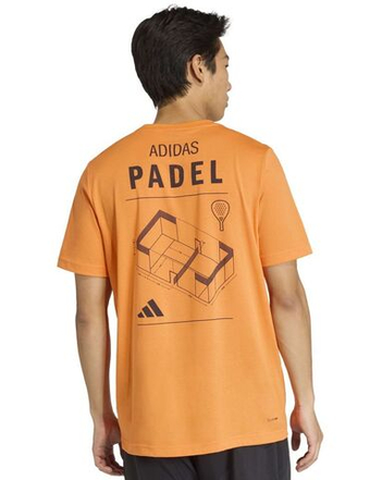 Мужская теннисная футболка Adidas Padel Cat Graphic - orange