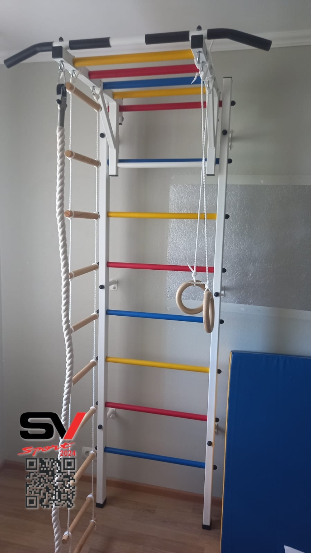 Монтаж шведской стенки Sv Sport в бетонные, кирпичные стены