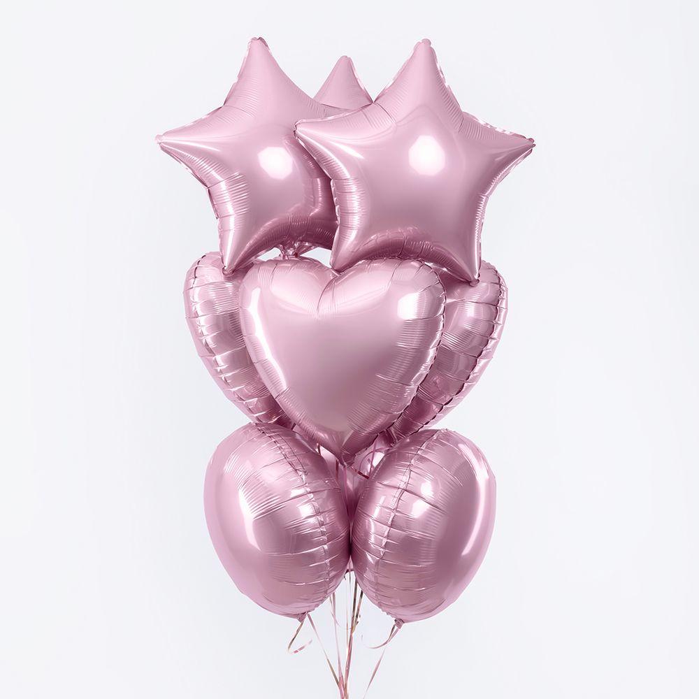 F Шар Сердце 18''/46 см, Розовый Макарунс (БГ-15)  Изображение10