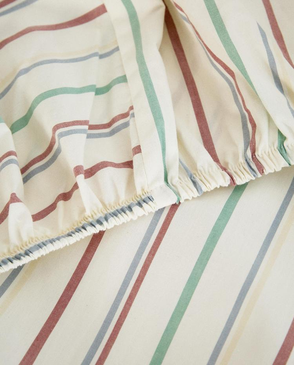 ZARA HOME ДЕТСКАЯ ПРОСТЫНЯ НА РЕЗИНКЕ В ПОЛОСКУ, РАЗНОЦВЕТНЫЙ