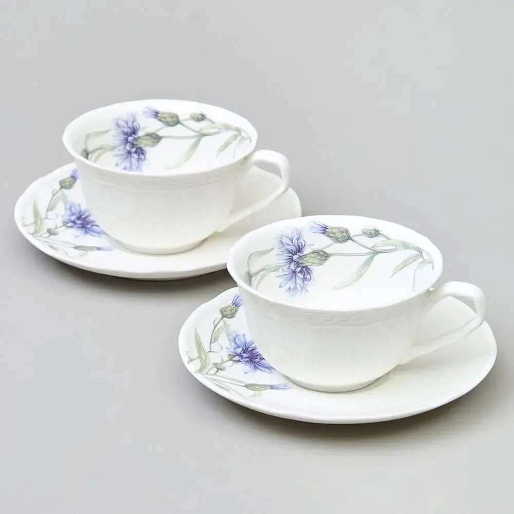 Набор чайный lefard васильки на 2 пер. 4 пр. 250 мл