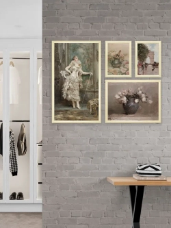 Картины на стену интерьерные на холсте 4 шт