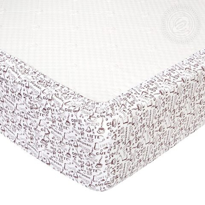 Трикотажная простыня на резинке 140*200*20"Эспрессо светлый" 253 АРТПОСТЕЛЬ