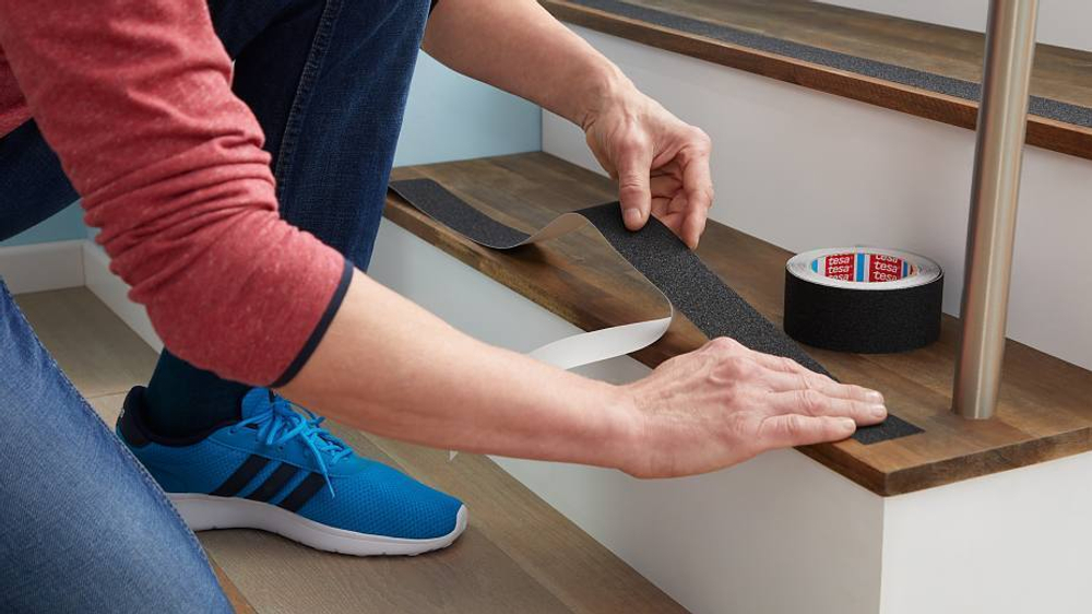 Противоскользящая абразивная клейкая лента Folsen® 069, 10мХ50мм, жёлто-чёрная