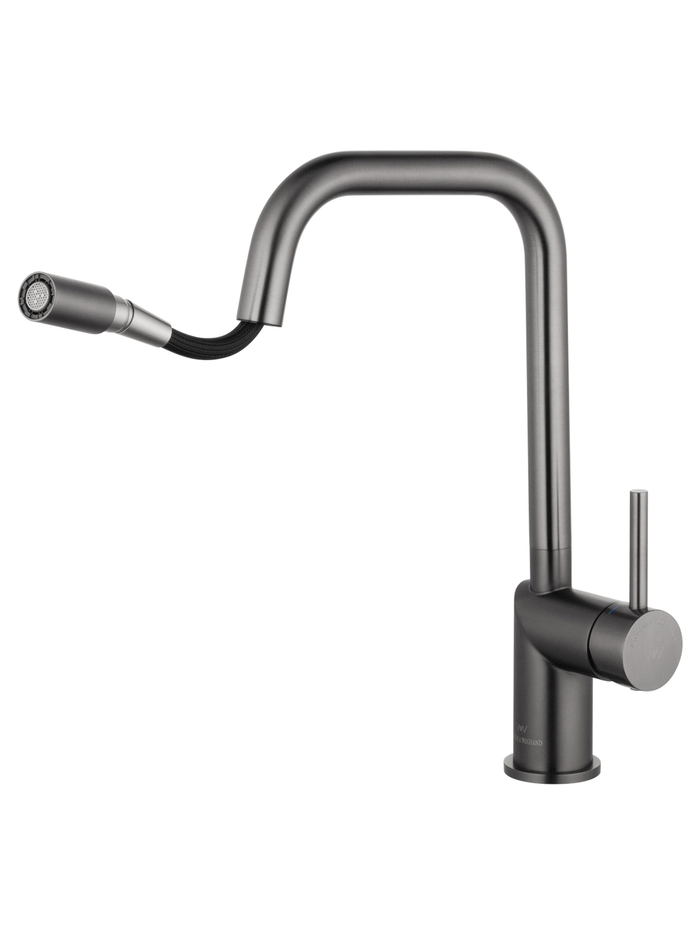 Смеситель для кухни с выдвижным изливом WONZON & WOGHAND, Темный графит (WW-6018-BGG)