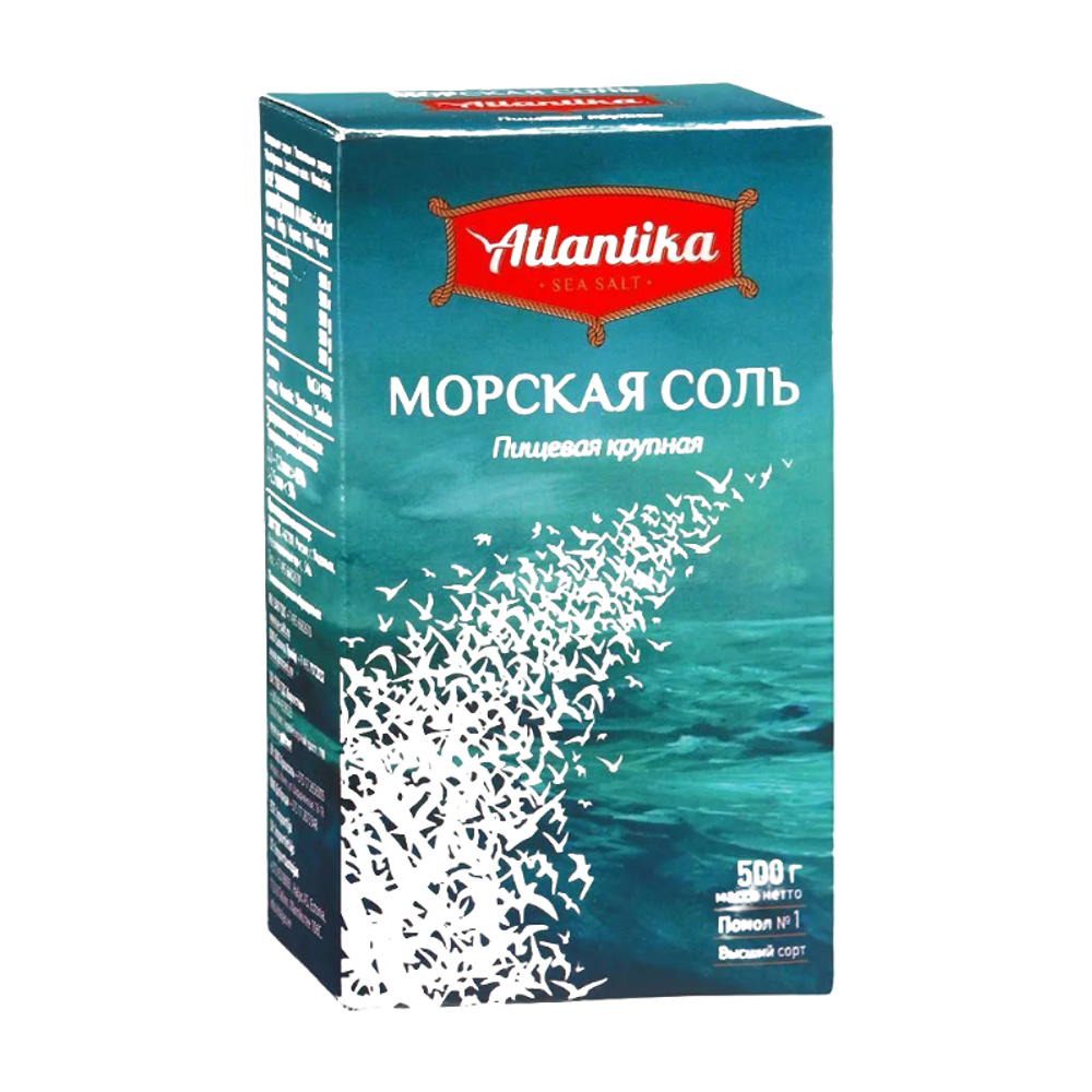Соль морская крупная 1кг (ATLANTIKA)