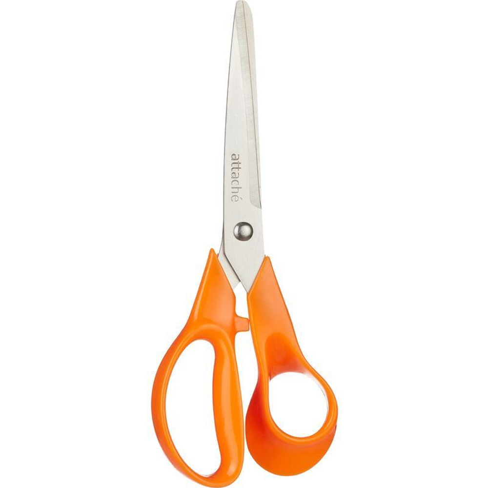 Ножницы Attache "Orange" 17,7см, эргономичные ручки, оранжевые