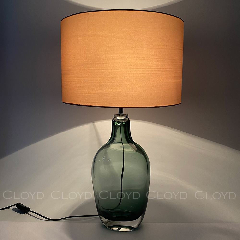 Настольная лампа Cloyd FOAM T1 / выс. 65 см - хром - зелен. стекло (арт.30102)