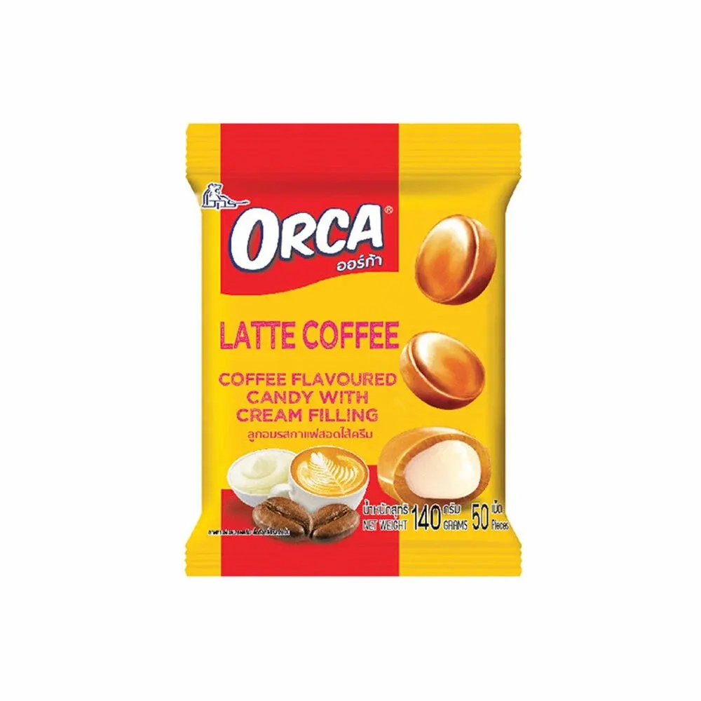 Конфеты карамельные Orca со вкусом кофе и со сливочной начинкой 140 г, Таиланд