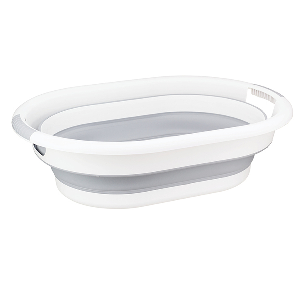 Таз ФЛЕКС 17,5 л овальный складной с ручками, материал- полипропилен, ТЭП М2503