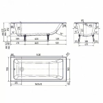 Ванна чугунная Delice PARALLEL Comfort DLR220504-AS 160x70 белая