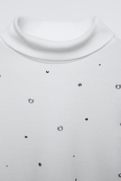 ZARA ЛОНГСЛИВ СО СТРАЗАМИ, БЕЛЫЙ