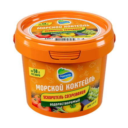 Морской коктейль (водорастворимый) для цветов - органическое удобрение 150 гр (ведро)