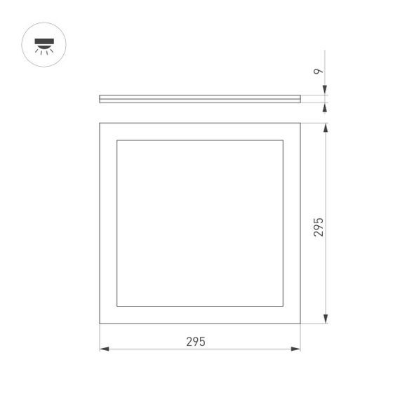 Встраиваемая светодиодная панель Arlight DL-Intenso-S300x300-18W Day4000 036227